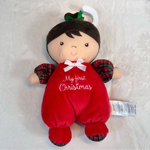 New Little Me Plush My First Christmas Stuffed Doll Soft Baby - Picture 1 of 6